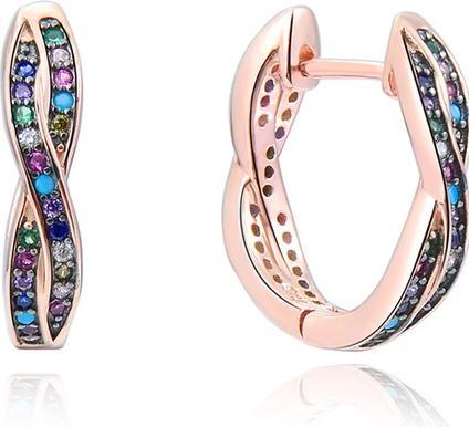 Immagine prodotto Beneto Bellissimi orecchini in argento placcato oro con zirconi AGUC2252-ROSE (L)