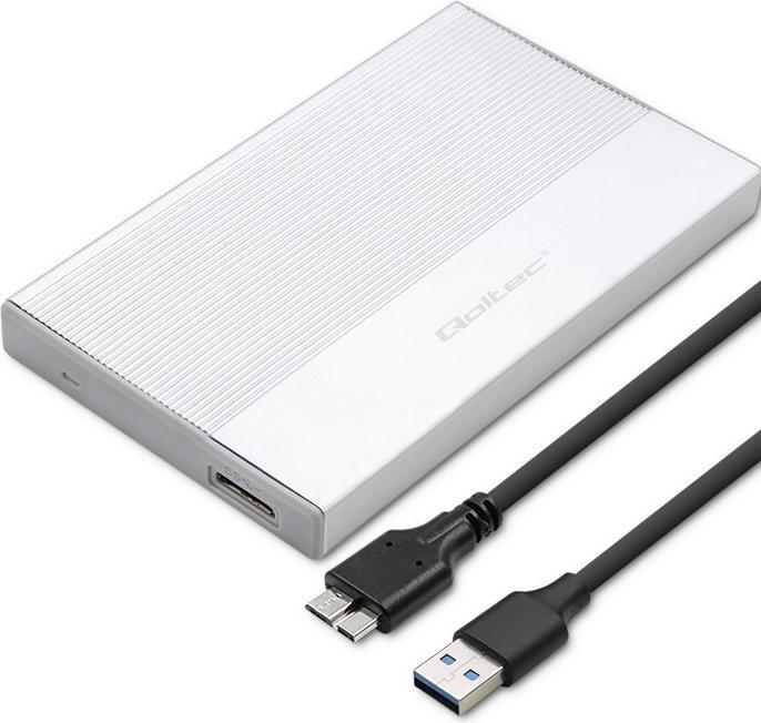 Produktbild Qoltec Gehäuse für SSD HDD 2,5 Zoll, SATA, USB3.0, 2TB