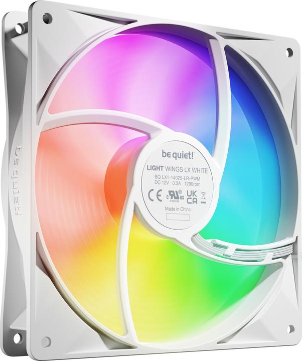 Produktbild be quiet! LIGHT WINGS LX 140mm PWM White Triple-Pack (140 mm, 3 x)