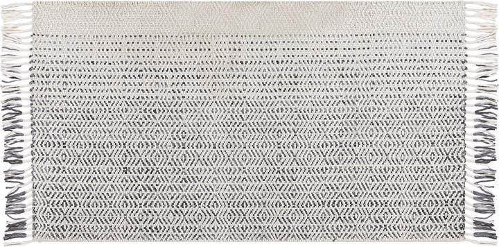 Actual product image Beliani Wool Carpet White/Grey 80 x 150 cm OMERLI (80 x 150 cm)
