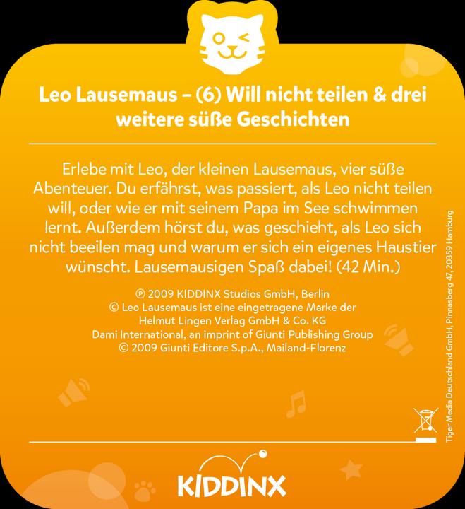 Actual product image Tigermedia Tigercard Leo Lausemaus Will not share (German)