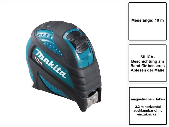 Produktbild Makita Profi-Rollmassband mit Gürtelclip, 10 m (cm)