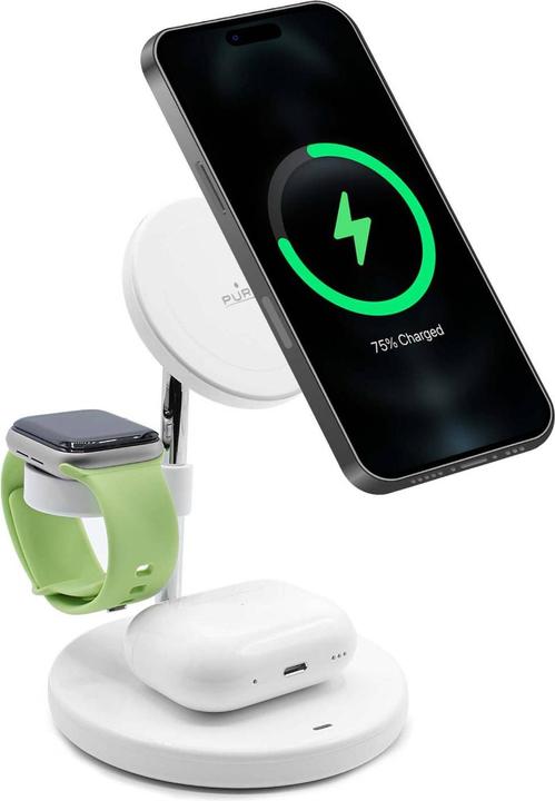 Immagine prodotto SBS Stazione di ricarica induttiva 3-in-1 Puro MagSafe bianca (15 W)