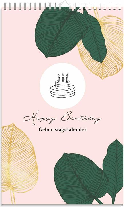 Actual product image Birthday calendar everlasting | year independent calendar for birthdays in pink | birthday calendar (13 x 21 cm, Hardcover, German)