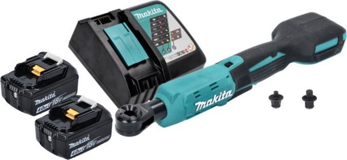 Actual product image Makita DWR 180 RM Battery ratchet screwdriver 18 V 47.5 Nm 1/4" 3/8" + 2x battery 4.0 Ah + charger (1/4", 3/8")
