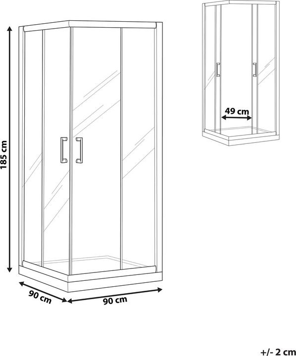 Actual product image Beliani Tela (90 cm, 90 cm, 185 cm)