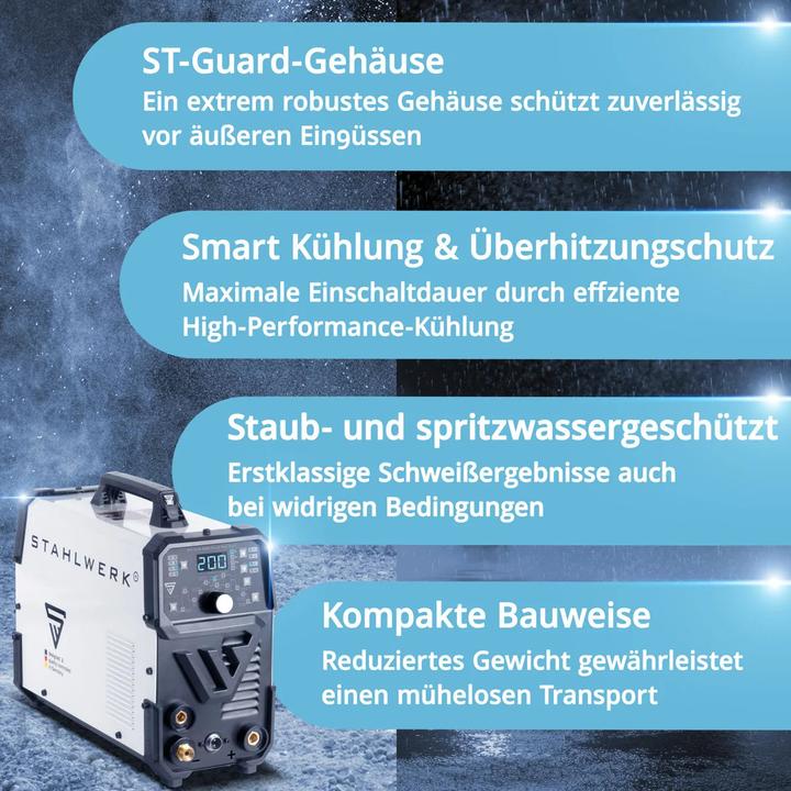 Produktbild Stahlwerk Kombi-Schweissgerät DC WIG 200 Puls Pro CUT 4-in-1