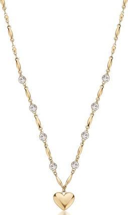 Brosway - Charming Gold Plated Heart Necklace with Chakra Crystals BHKN132 (Edelstahl)