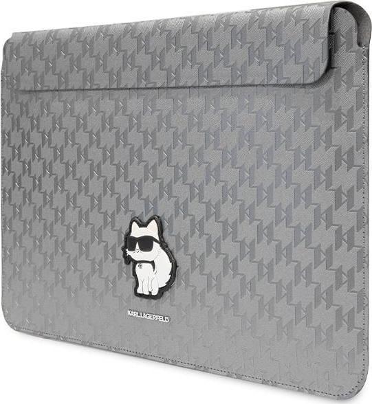 Actual product image Karl Lagerfeld Sleeve KLCS14SAKHPCG 14" srebrny/silver Saffiano Monogram Choupette (14")