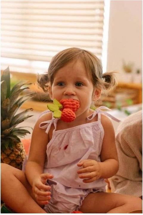 Actual product image Oli and Carol Valery the Raspberry Teething Ring