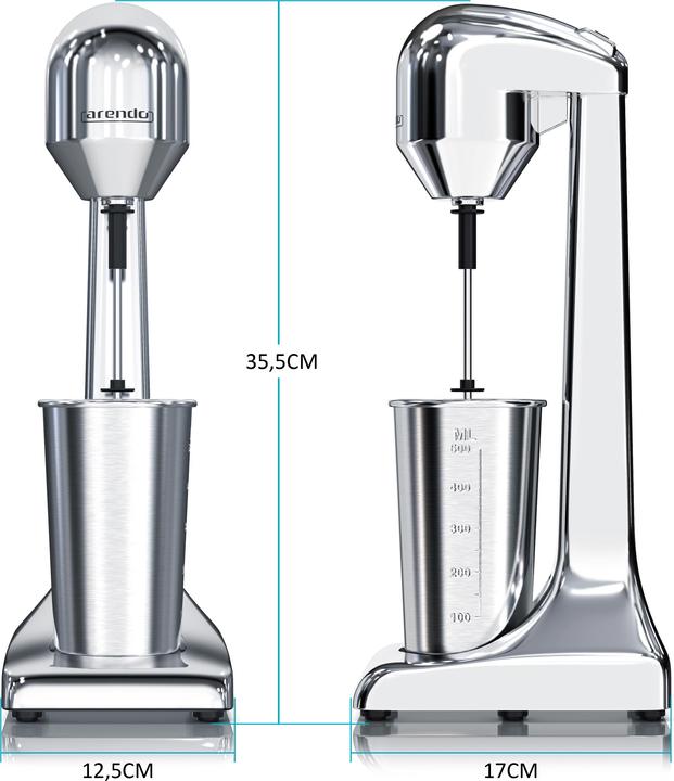 Image du produit Arendo Mixeur pour boissons avec gobelet de 500 ml (100 W)