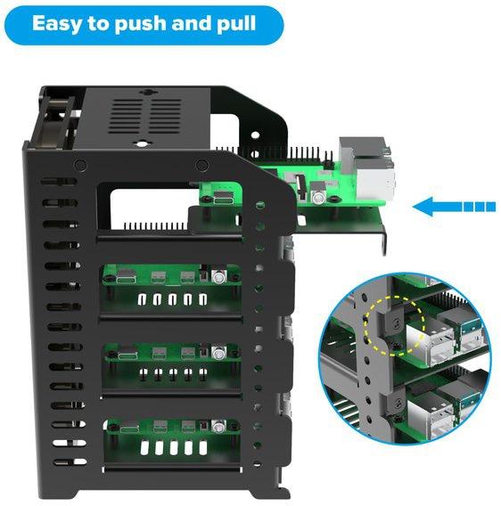 Immagine prodotto Uctronics Cluster rack per Raspberry Pi 5 (compatibile con tutti i modelli)