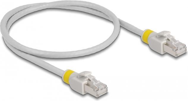 Image du produit Delock Câble réseau RJ45 Cat.6A S/FTP avec clips de couleur 0,5 m (S/FTP, CAT6a, 0.50 m)