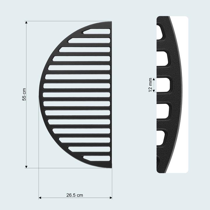 Produktbild Wiltec 2x Gusseisen Grillrost und Grillplatte Grill Rost Grillzubehör BBQ Gussrost
