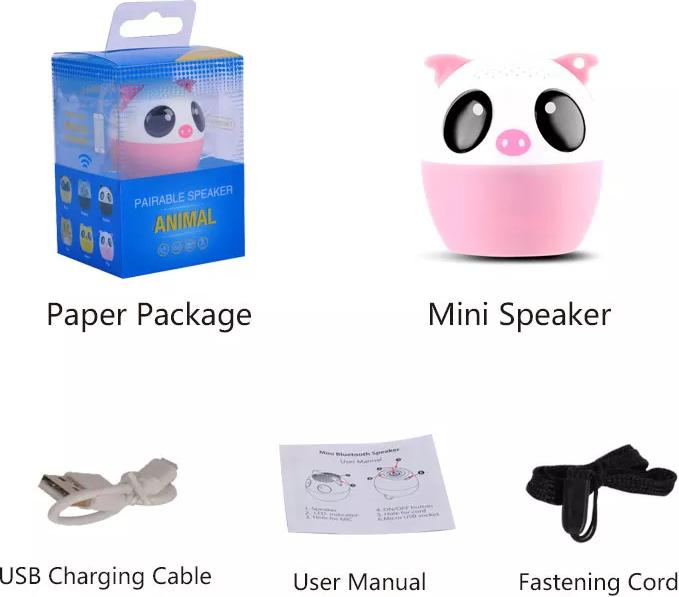 Image du produit PhoneLook Mini enceinte speaker portable légère avec Bluetooth sans fil en forme d’animal Panda (2 h)