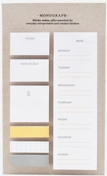 Monograph Bloc-notes 12 x 21,5 cm, blanc (12 x 21,5 cm)