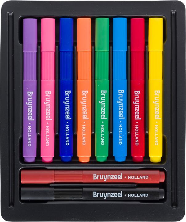 Image du produit Bruynzeel Feutres de coloriage Triple, Set de 12, Multicolore (Multicolore, 10 x)