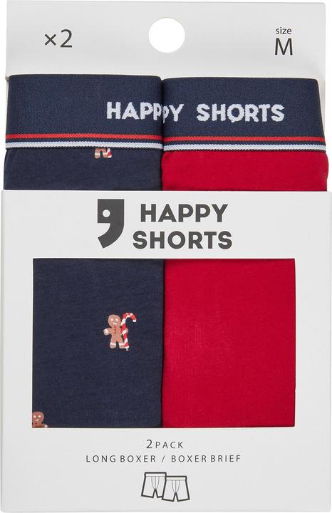 Immagine prodotto Happy shorts Boxer lunghi XMAS (M, Confezione da 2)