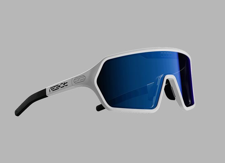 Immagine prodotto React rev sky/white Sonnenbrille schmal (blu-bianco metallizzato, Rivestimento a specchio blu)