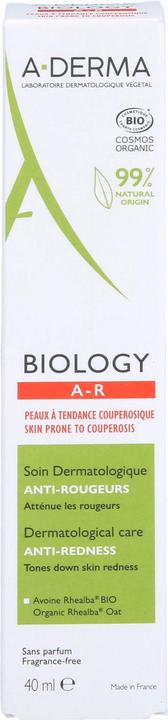 Actual product image A-Derma BIOLOGY cream anti-redness cream (40 ml, 24h cream)
