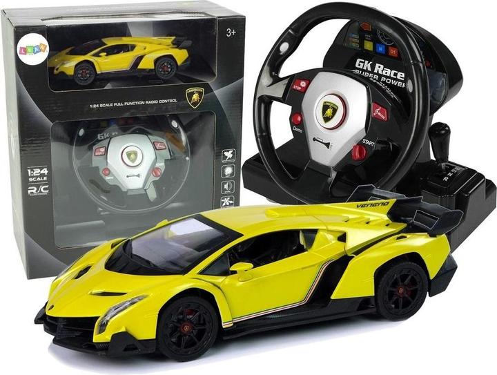 Image du produit Lean Toys Lamborghini Veneno radiocommandée 1:24 jaune