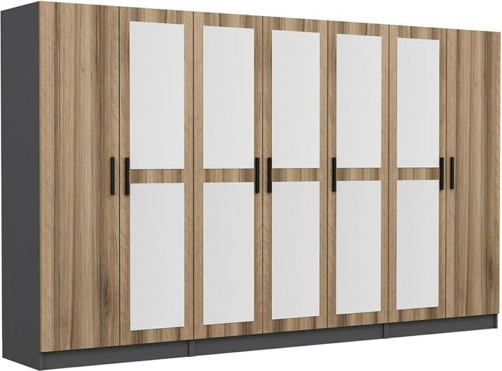 Grigio antracite, Legno di quercia, Specchio