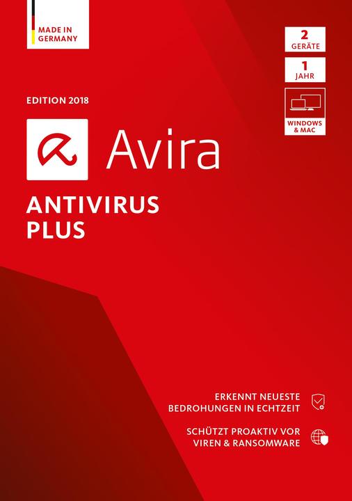 Avira Antivirus Plus 2018 (2 User, 12 Monate)