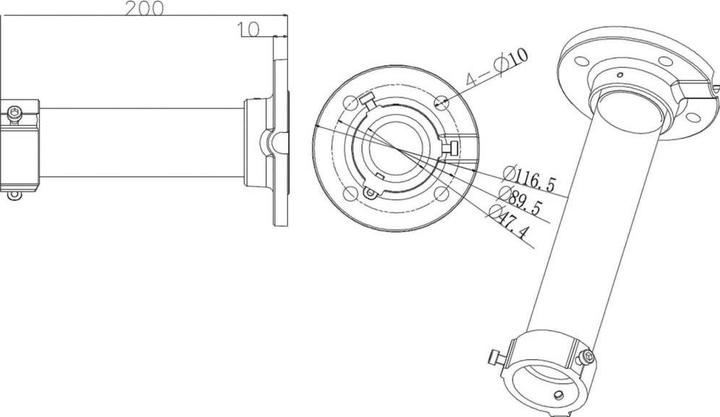 Actual product image HiWatch Ceiling mount 30 kg DS-1661Z (Mounting kit)