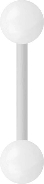 Produktbild Star Piercing Micro Banane weiss mit zwei Kugeln (ohne Messing, Bioflex)