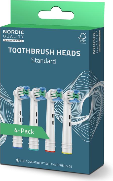 Nordic 2270009 toothbrush head 4 pc(s) Blue, White (4 x)