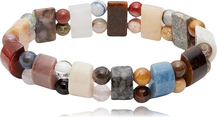 Immagine prodotto Leyda Bracciale con pietre preziose (18 cm, Pietra colorata)