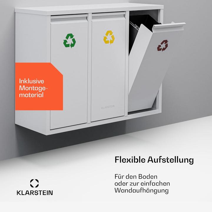 Actual product image Klarstein 3-in-1 Mülleimer (45 l)