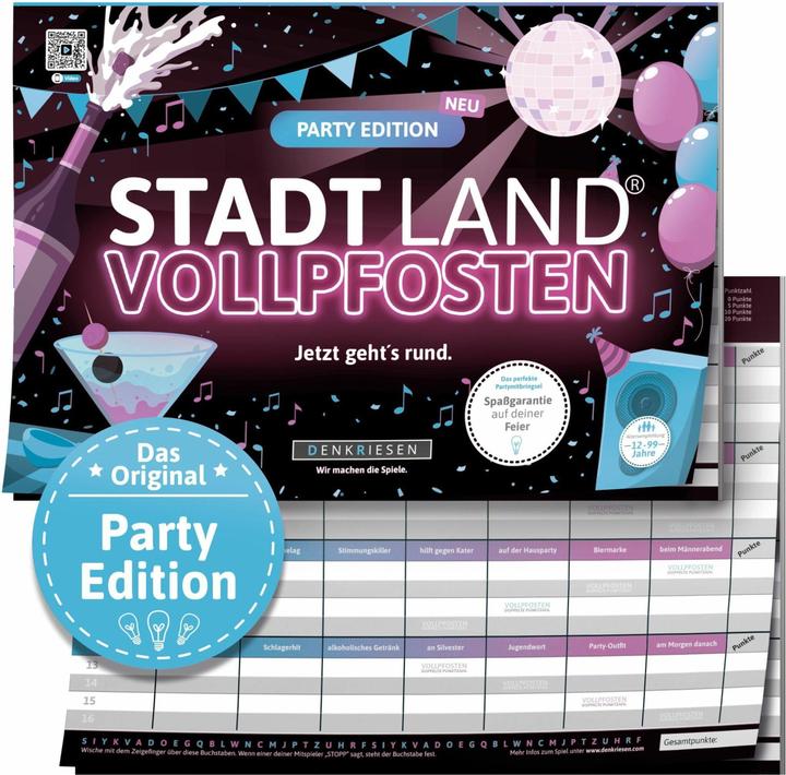 Denkriesen Stadt Land Vollpfosten Party Edition (Deutsch)