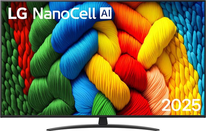 Produktbild LG 65NANO81A6A sw NanoCell LED-TV UHD,Multituner,Smart,PVR,a7,HDR (65", NANO81, Nano-Cell, 4K, 2025)
