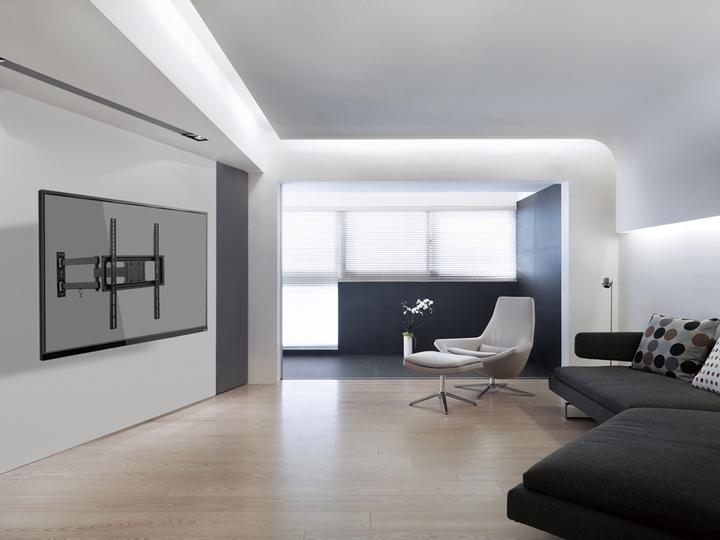 Immagine prodotto equip Supporto da parete TV 32"-55" nero girevole (Muro, 55", 35 kg)