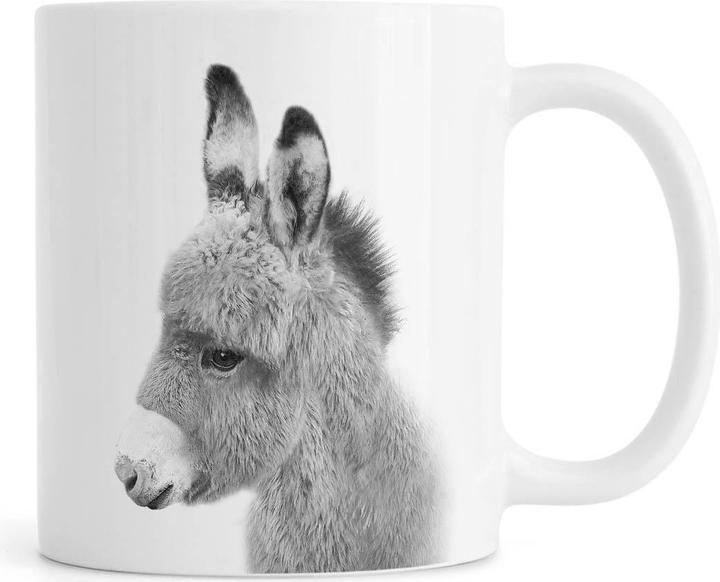Juniqe Esel-Schwarz-Weiss-Fotografie (300 ml, 1 x)