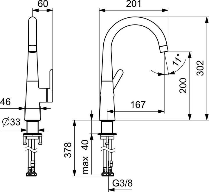 Produktbild Hansa Designo Style Einhebelmischer Waschtischbatterie ohne Ablaufgarnitur