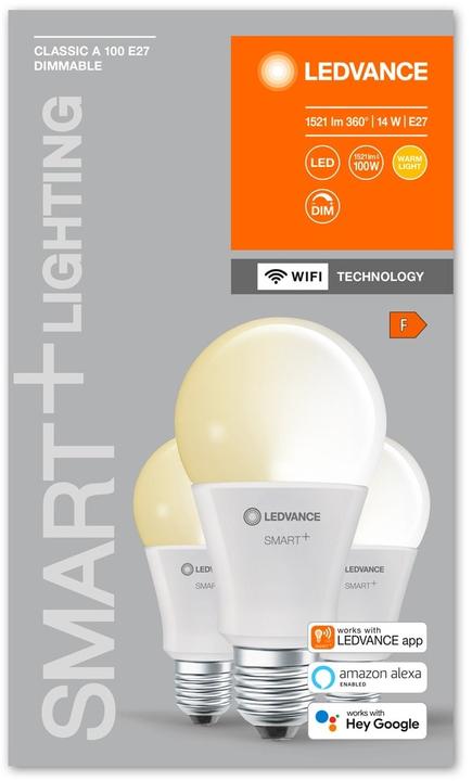 Produktbild Ledvance Smart+ Wifi Classic (E27, 14 W, 1521 lm, 1 x, F)