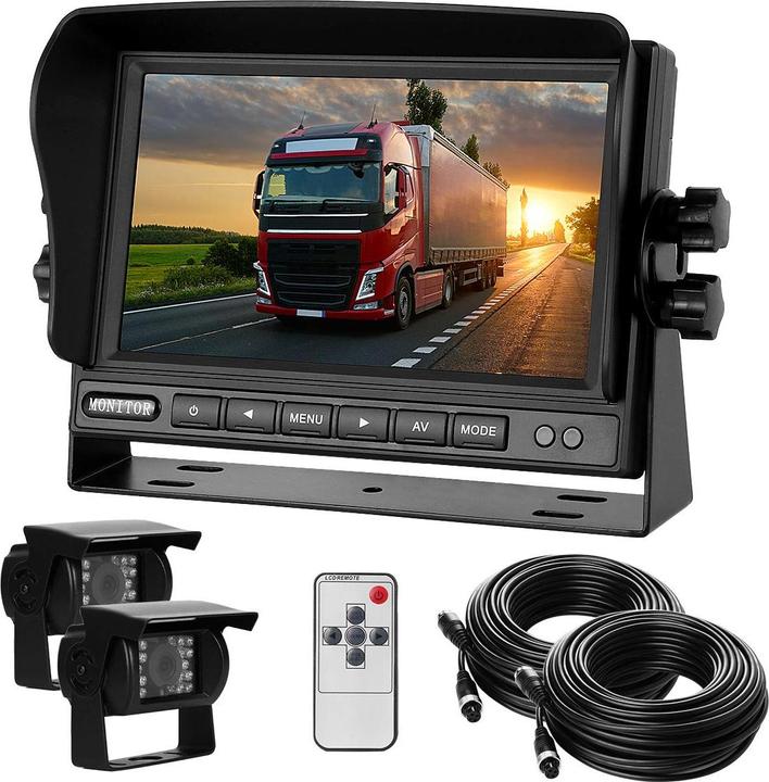 Produktbild Yeddy Dual-Rückfahrkamera-Set mit 7" TFT LCD Monitor