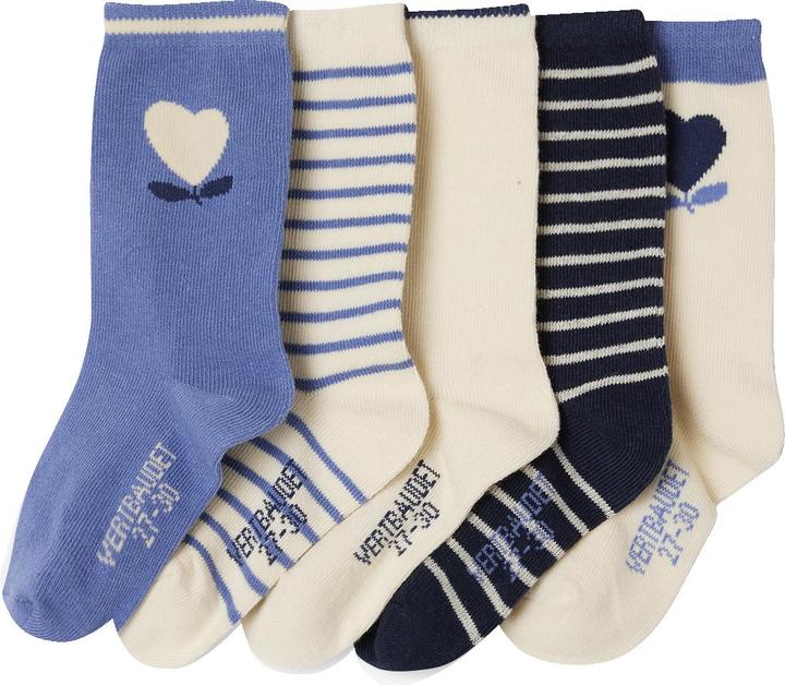 Vertbaudet 5er-Pack Mädchen Socken, Herzen