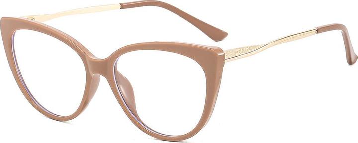 Techsuit - Anti-Blue Light Glasses Reflex Metal (F5018-C4) - Cat Eye - Nude