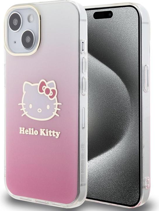 Produktbild Hello Kitty HKHCP15SHDGKEP iPhone 15 6.1 różowy/pink hardcase IML Gradient Electrop Kitty Head (Apple iPhone 15, Apple iPhone 14, Apple iPhone 13)