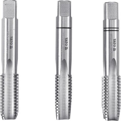 Produktbild Yato set metrisch Handgewindebohrer 3 Stücke Grösse M8 HSS M2 Gewindeschneider DIN 352 (YT-2935)