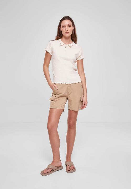 Actual product image Urban Classics Ladies Rib Polo Tee (S)