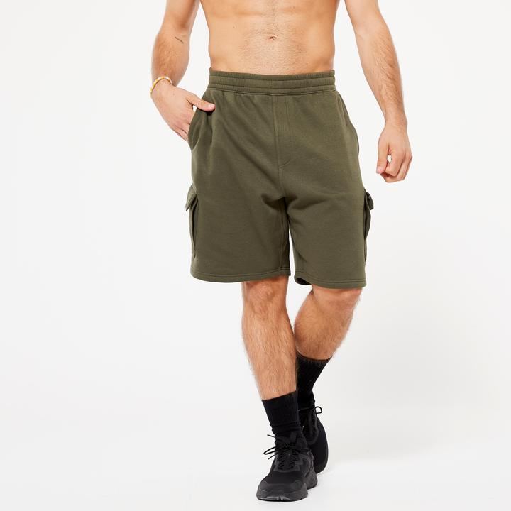 Immagine prodotto Domyos Pantaloncini da uomo in cotone cargo - kaki (XXL)