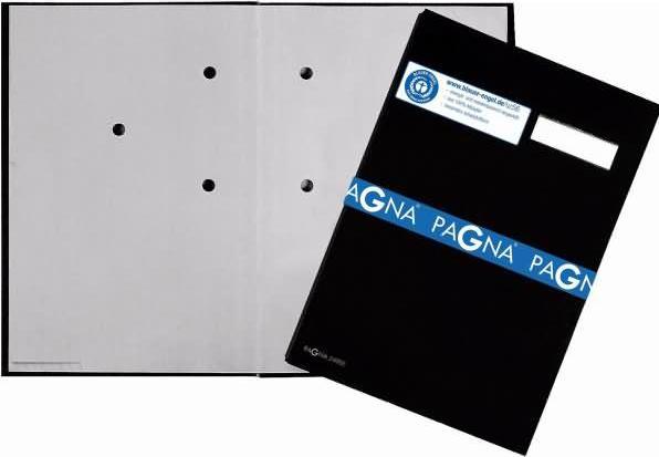 Immagine prodotto Pagna Cartella firmata DIN A4 lino nero grigio 5 scomparti (A4, 1 x)