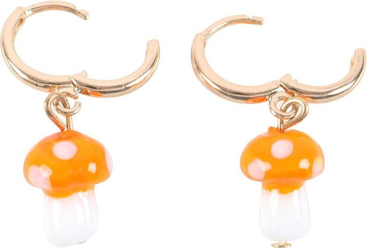 Actual product image Something Different Mushroom Dangle Earrings (Pack of 2) (100% synthetic material)