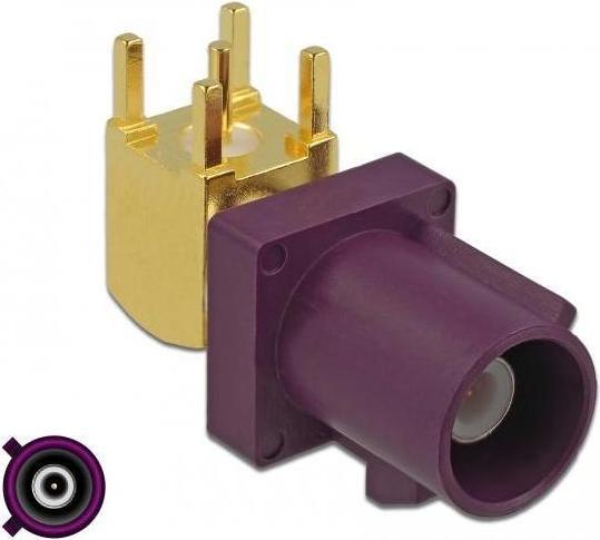 Actual product image Delock FAKRA D connector 90° PCB (Plug grommet)