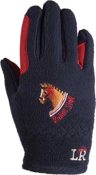 Actual product image Hy Equestrian Childrens/Kids Riding Star Collection Fleece Riding Gloves (L)