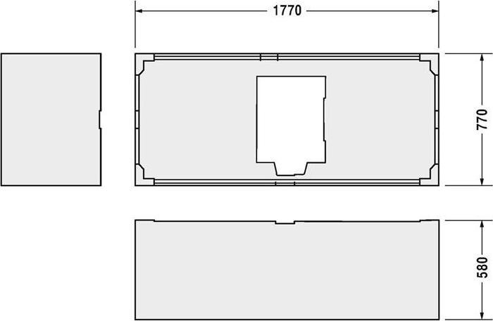 Actual product image Duravit Tub support for 700244, 1800x800mm (180 cm, 177 cm)